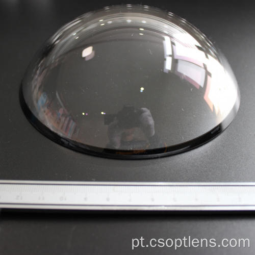 Cúpula de vidro óptico de grande diâmetro personalizado
